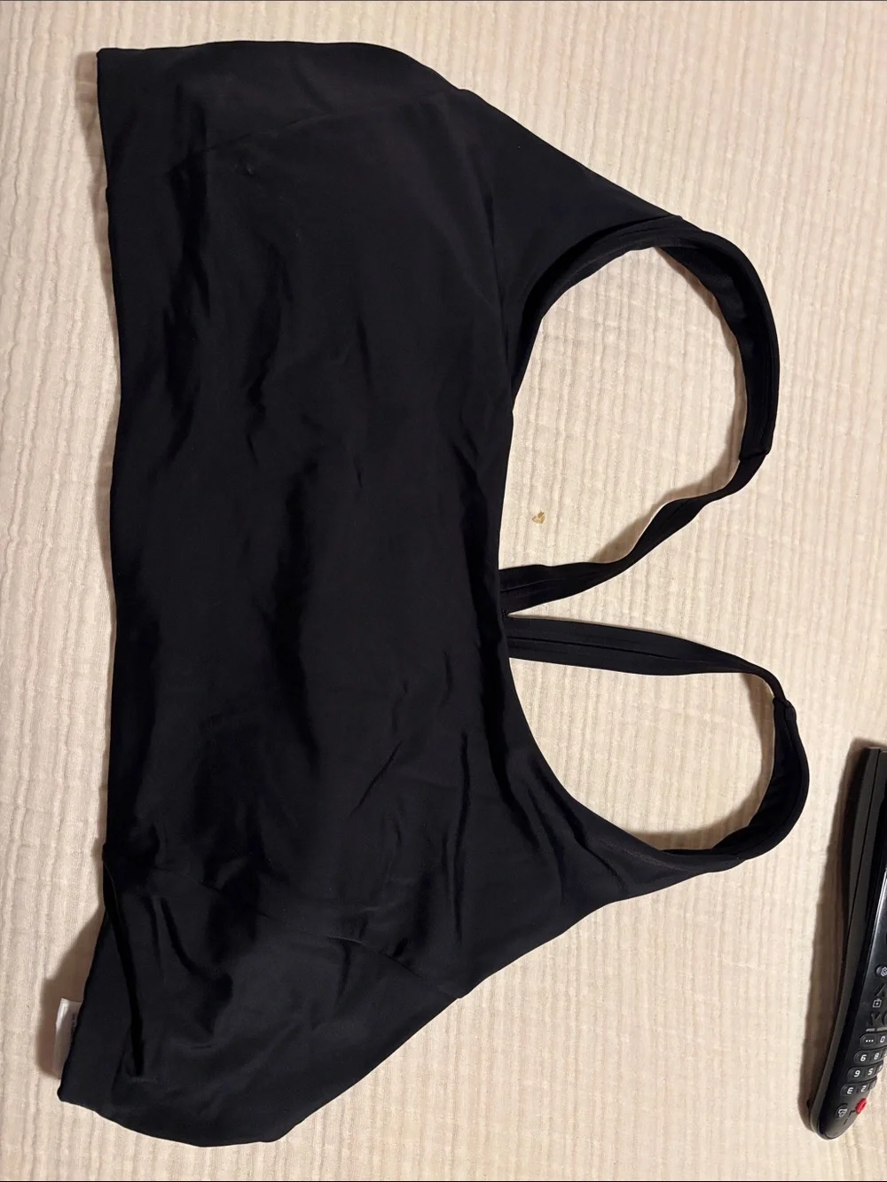 Athleta Black Scoop Neck Swim Bikini Top